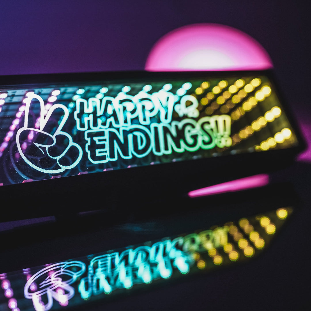 LED Infinity Mirrors - Peace Sign - Happy Endings - Automotive & Lifestyle Brand