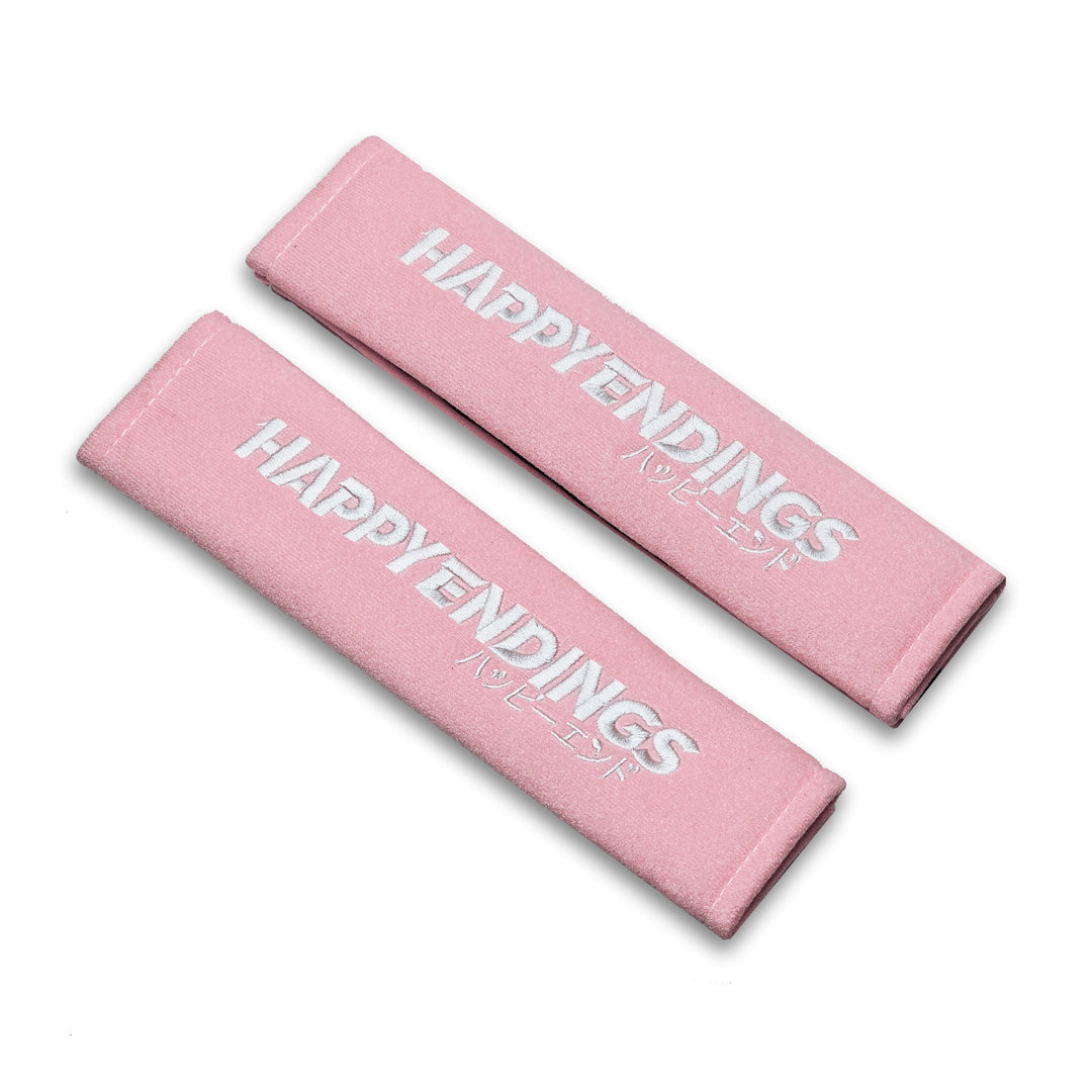 Seat Belt Covers - Baby Pink (Pair) - Happy Endings - Automotive & Lifestyle Brand