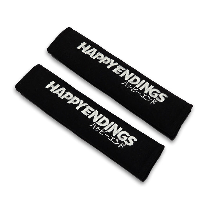 Seat Belt Covers - Black (Pair) - Happy Endings - Automotive & Lifestyle Brand