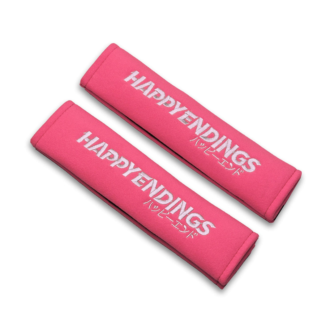 Seat Belt Covers - Neon Pink (Pair) - Happy Endings - Automotive & Lifestyle Brand