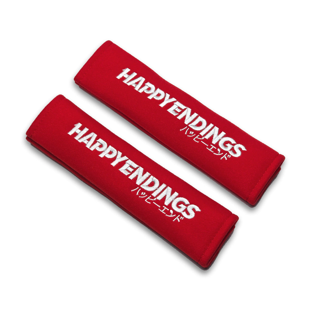 Seat Belt Covers - Red (Pair) - Happy Endings - Automotive & Lifestyle Brand