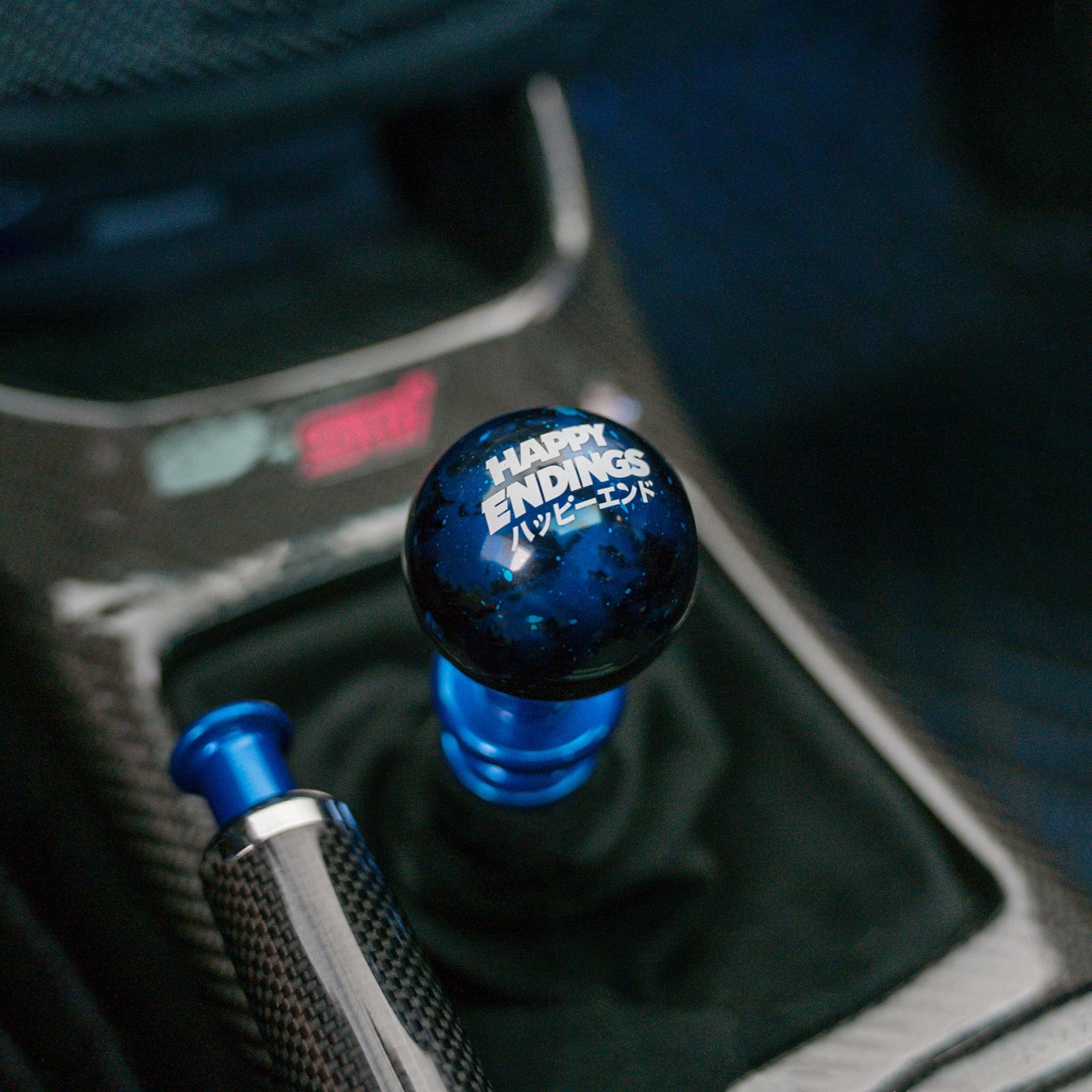 Blue Cosmic Space Shift Knob | Happy Endings