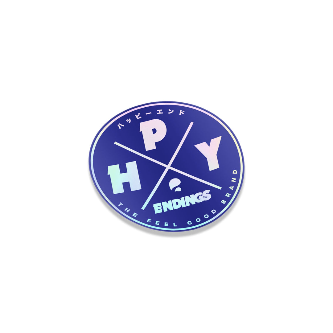 Sticker - HPY. Blue (Silver Oil) - Happy Endings - Automotive & Lifestyle Brand