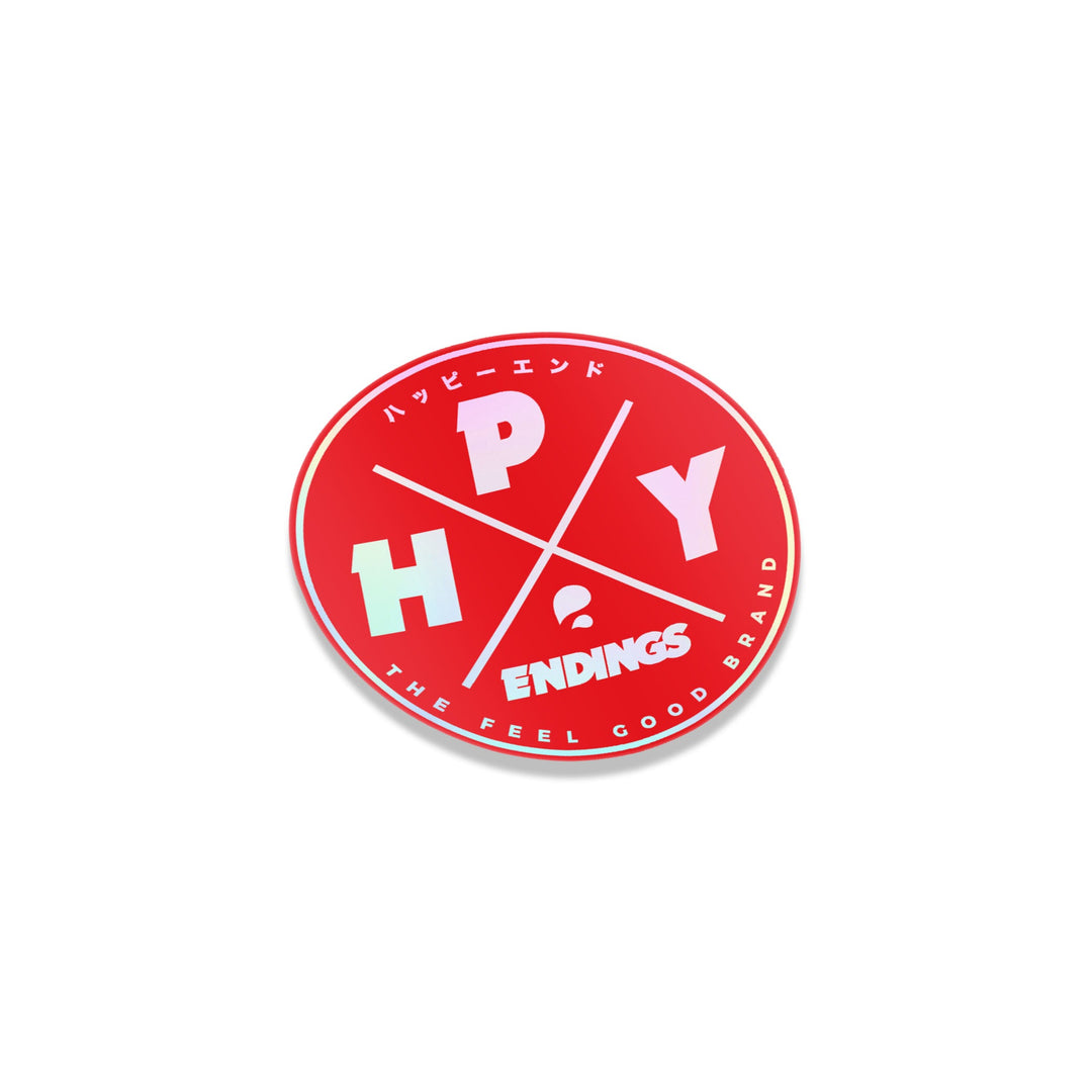 Sticker - HPY. Red (Oil Slick) - Happy Endings - Automotive & Lifestyle Brand