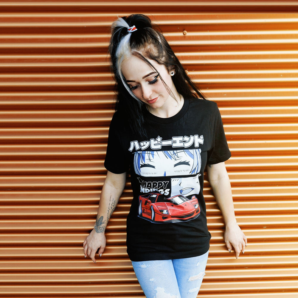 T-Shirt - F40 (Unisex) - Happy Endings - Automotive & Lifestyle Brand