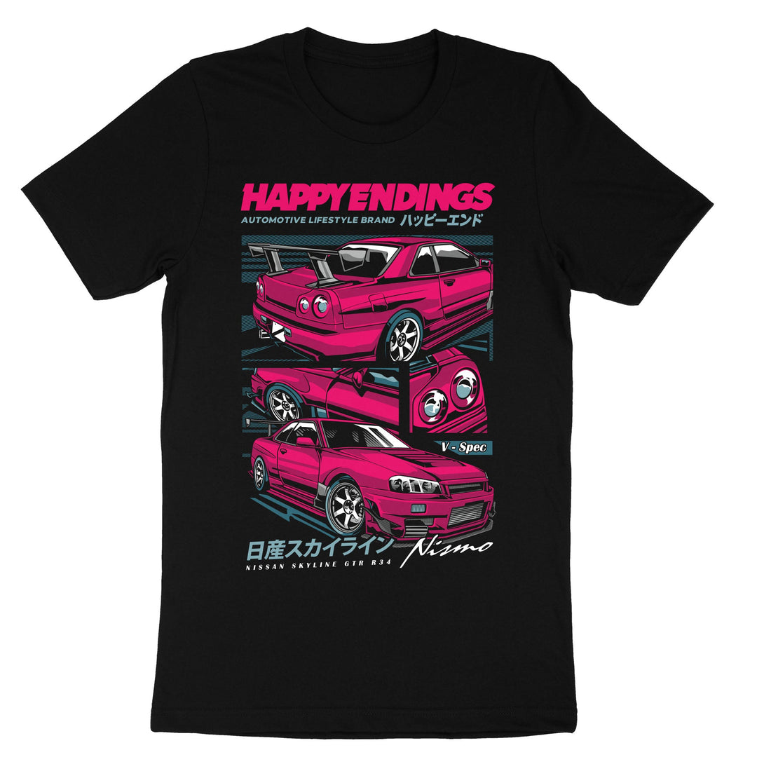 T-Shirt - R34 Dreams (Unisex) - Happy Endings - Automotive & Lifestyle Brand