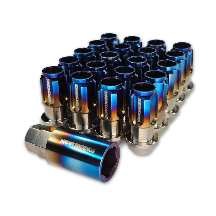 Titanium - Open Ended Lug Nuts (M12) - Happy Endings - Automotive & Lifestyle Brand