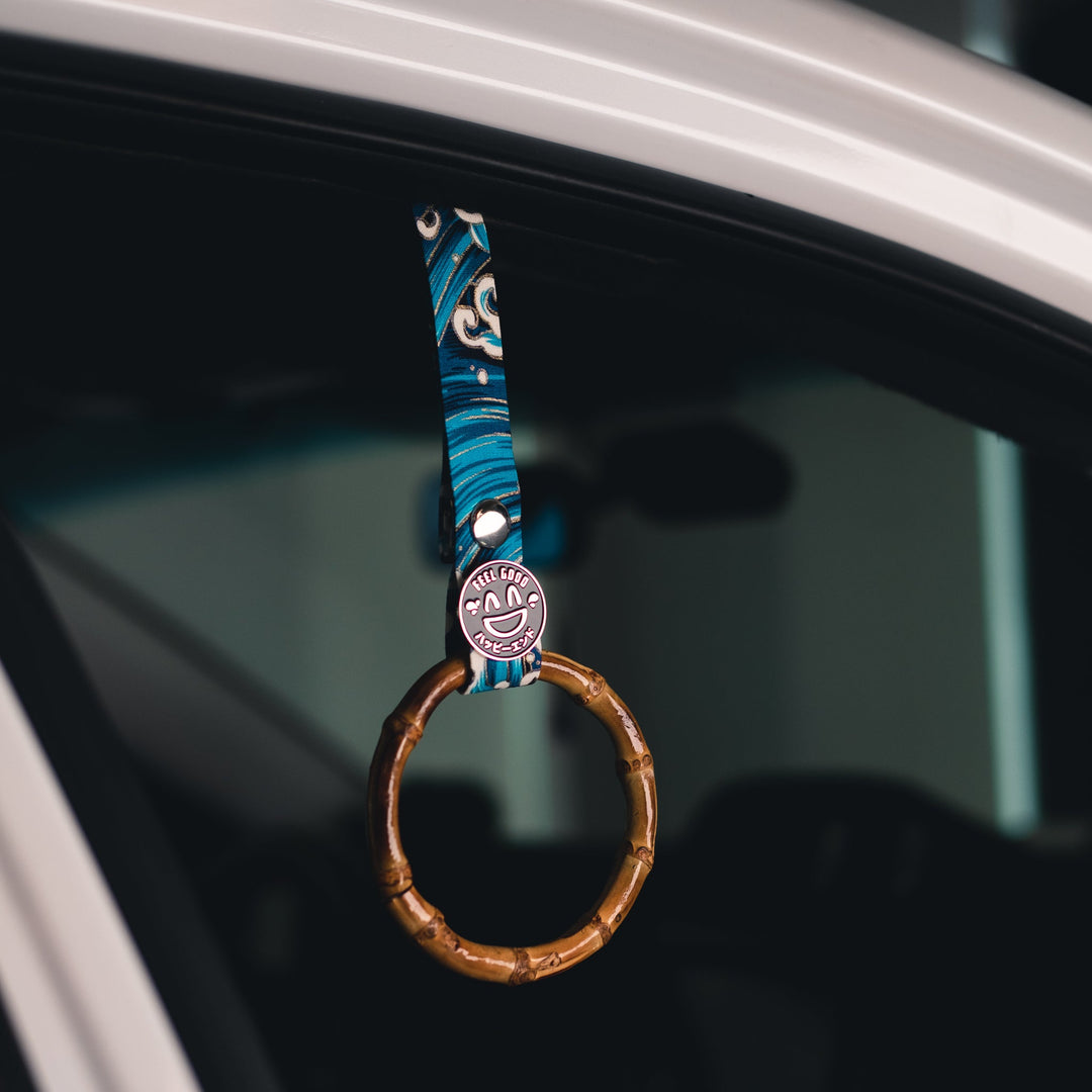 Tsurikawa - Bamboo (Blue Waves Strap) - Happy Endings - Automotive & Lifestyle Brand