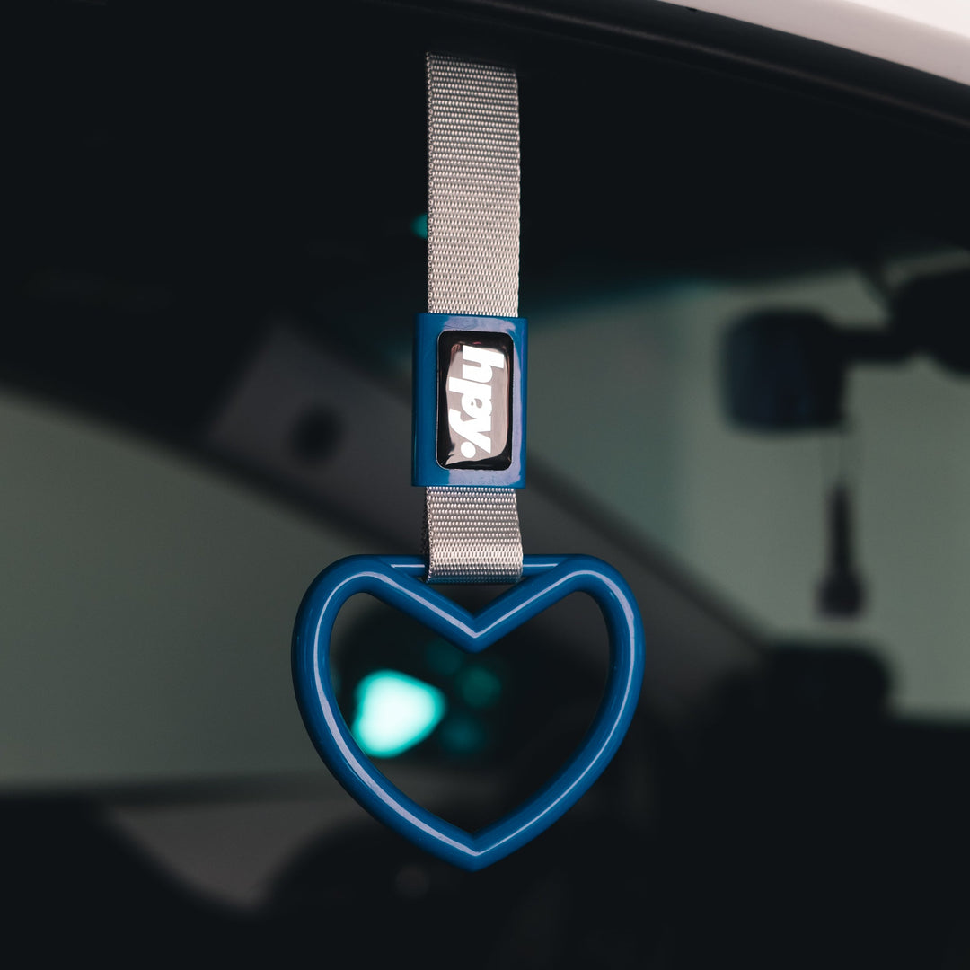 Tsurikawa - Blue Heart (Silver Strap) - Happy Endings - Automotive & Lifestyle Brand