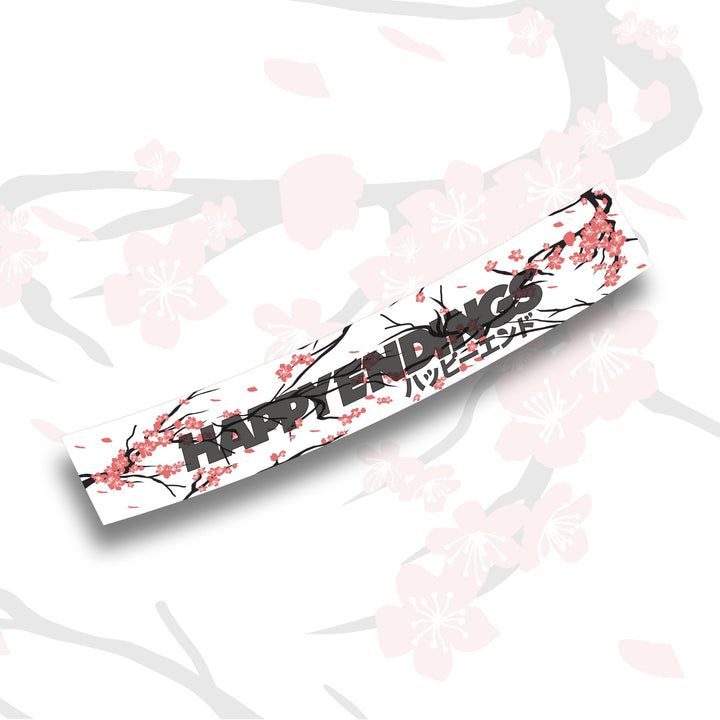 Windshield Banner - Cherry Blossoms Edition 60" (Air Release) - Happy Endings - Automotive & Lifestyle Brand