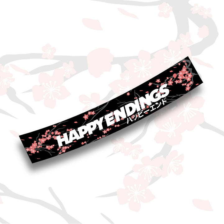 Windshield Banner - Cherry Blossoms Edition 60" (Air Release) - Happy Endings - Automotive & Lifestyle Brand