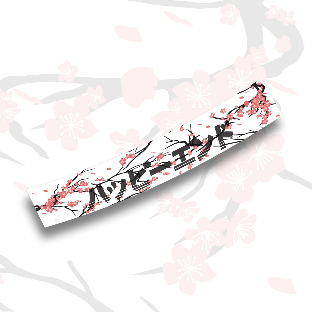 Windshield Banner - Cherry Blossoms Japanese Edition 60" (Air Release) - Happy Endings - Automotive & Lifestyle Brand