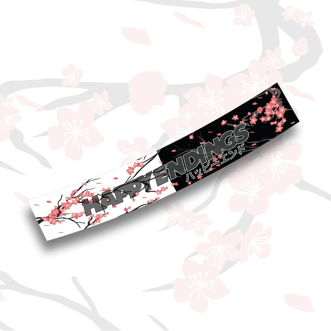 Windshield Banner - Cherry Blossoms Limited Edition 60" (ONLY 50 MADE) - Happy Endings - Automotive & Lifestyle Brand