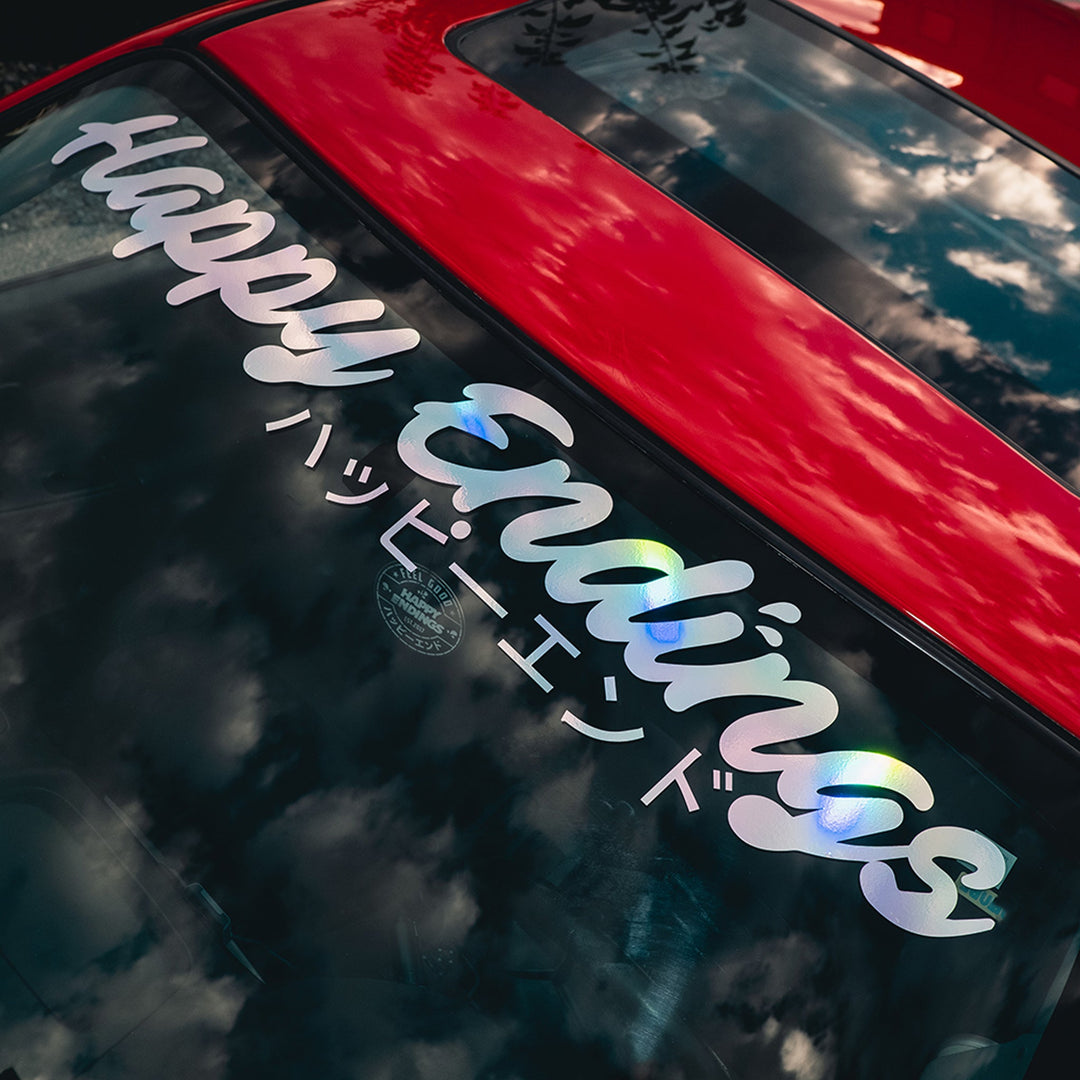 Windshield Banner - Happy And You Know It 40" - Happy Endings - Automotive & Lifestyle Brand