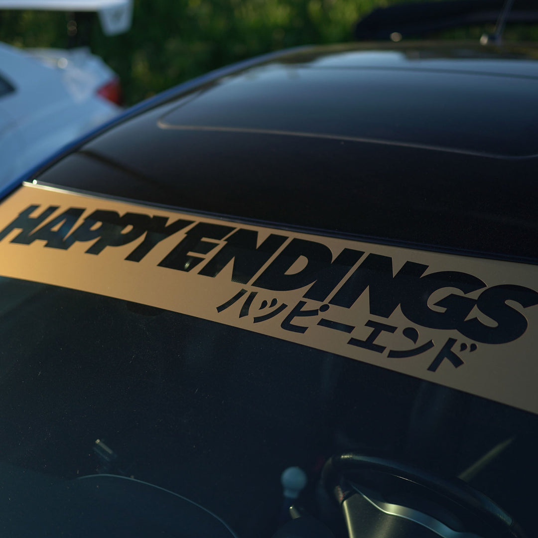 Windshield Banner - Happy As Can Be 60" (Cut-Out Letters) - Happy Endings - Automotive & Lifestyle Brand