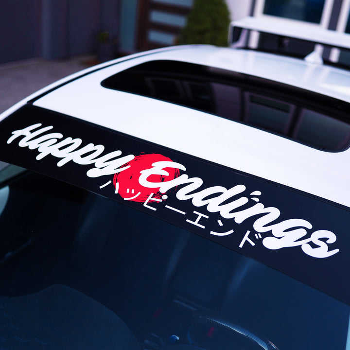 Windshield Banner - Legendary 60" (Air Release) - Happy Endings - Automotive & Lifestyle Brand