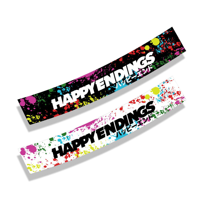 Windshield Banner - Splatter Edition 60" (Air Release) - Happy Endings - Automotive & Lifestyle Brand