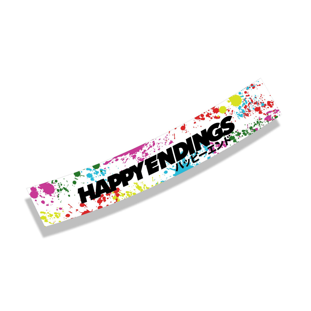 Windshield Banner - Splatter Edition 60" (Air Release) - Happy Endings - Automotive & Lifestyle Brand